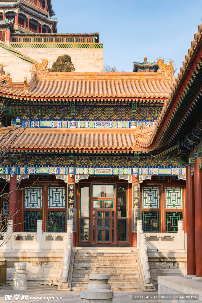 户外复古中式建筑