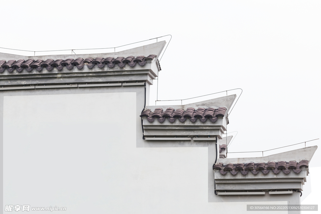 户外中式复古屋檐