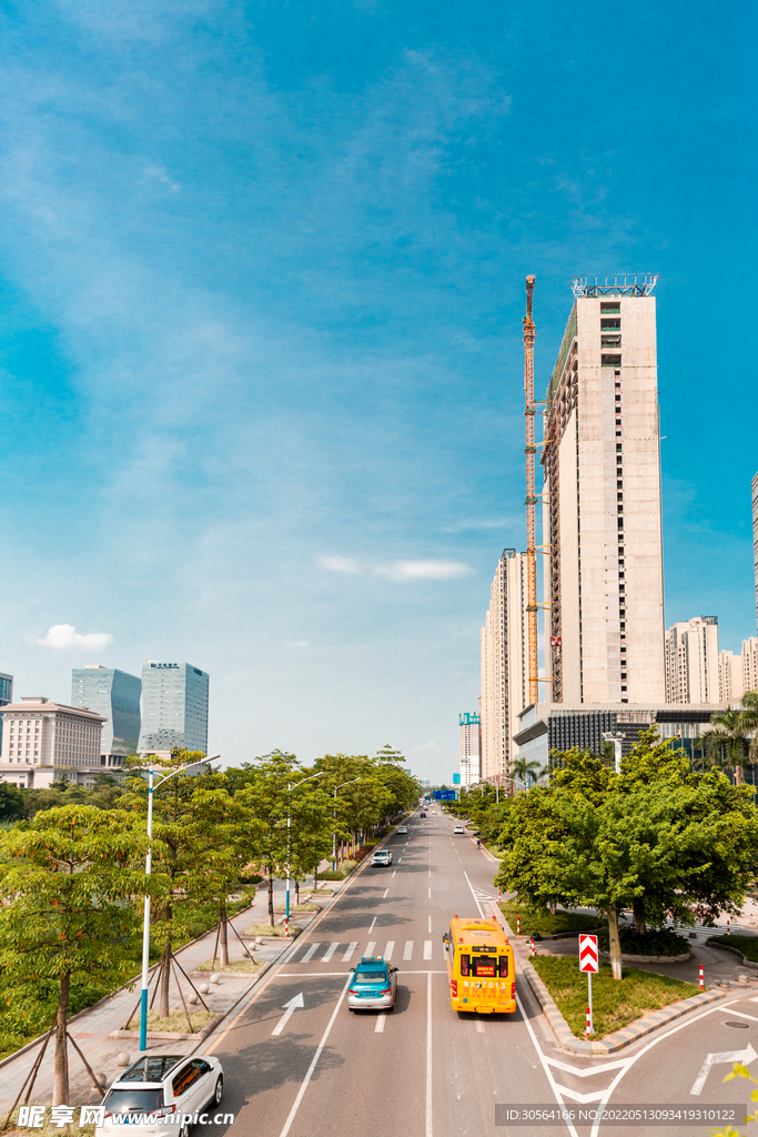 户外城市建筑大道