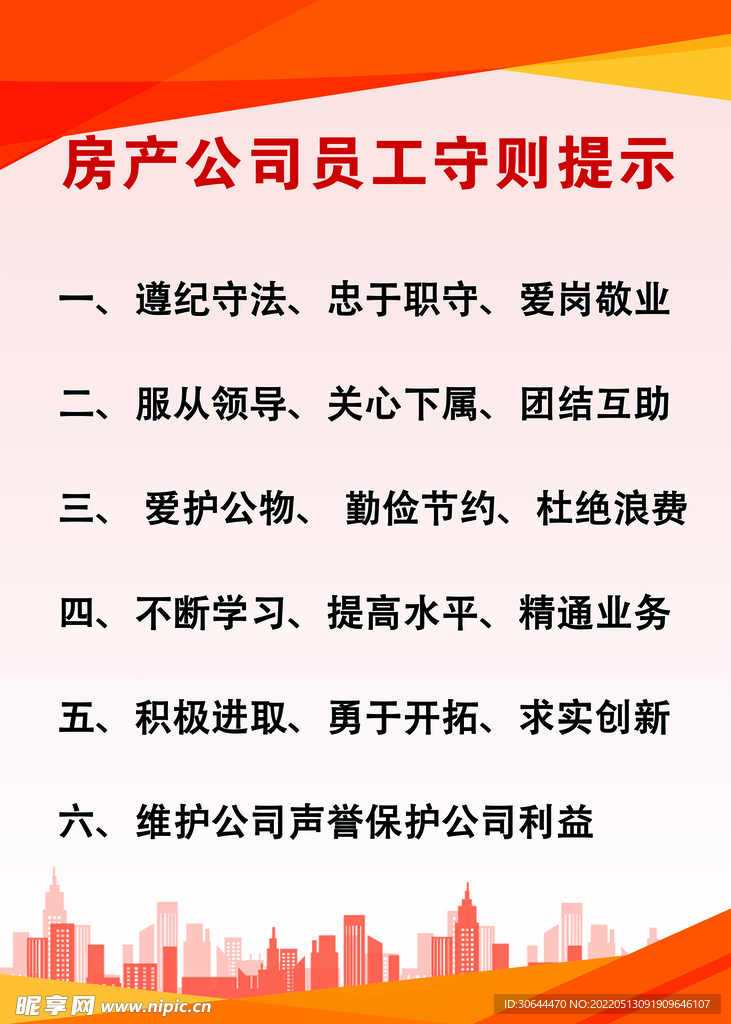 房产守则展板