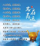 喷绘 志存高远 海报励志