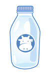 手绘牛奶瓶