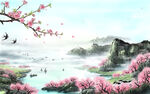 梅花山水画