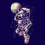 创意手绘矢量潮流太空宇航员