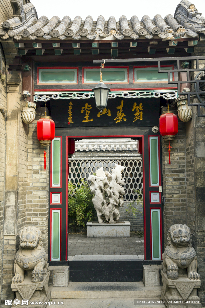 户外复古中式大门