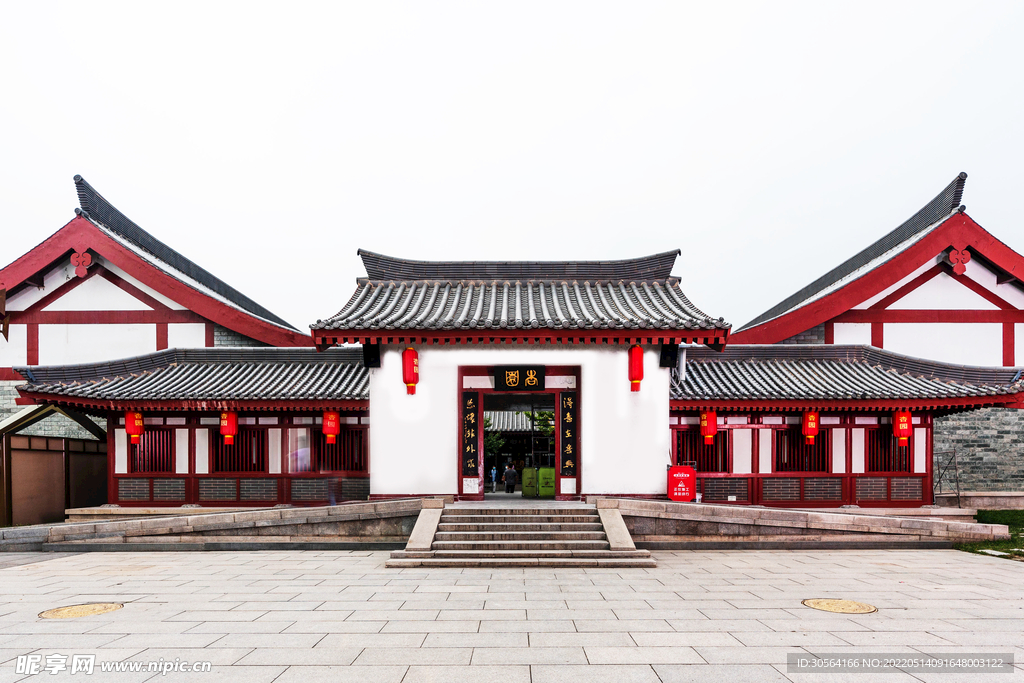 户外复古中式建筑