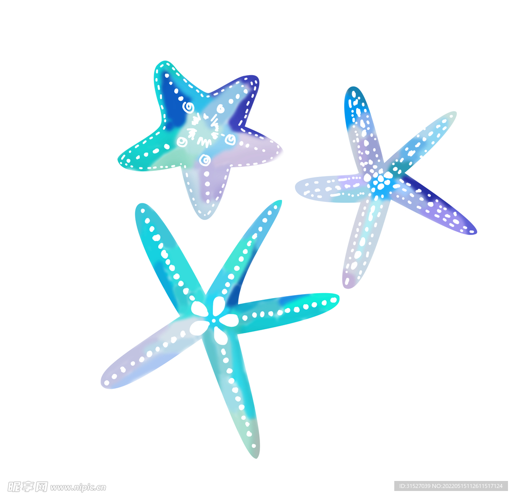 手绘海星