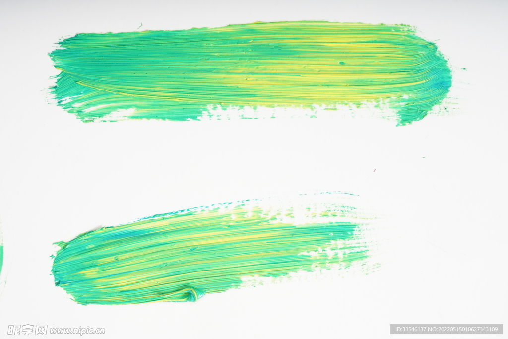 黄绿色色彩笔触