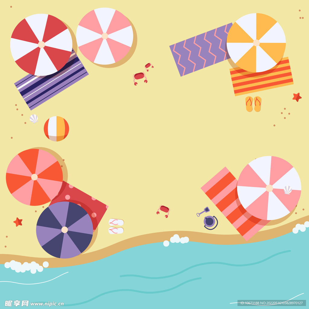 沙滩俯视图