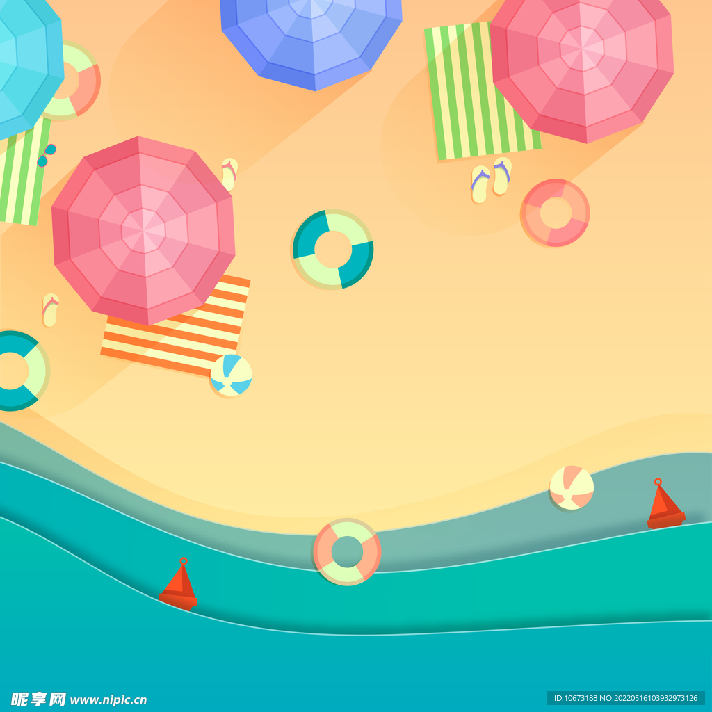 沙滩俯视图