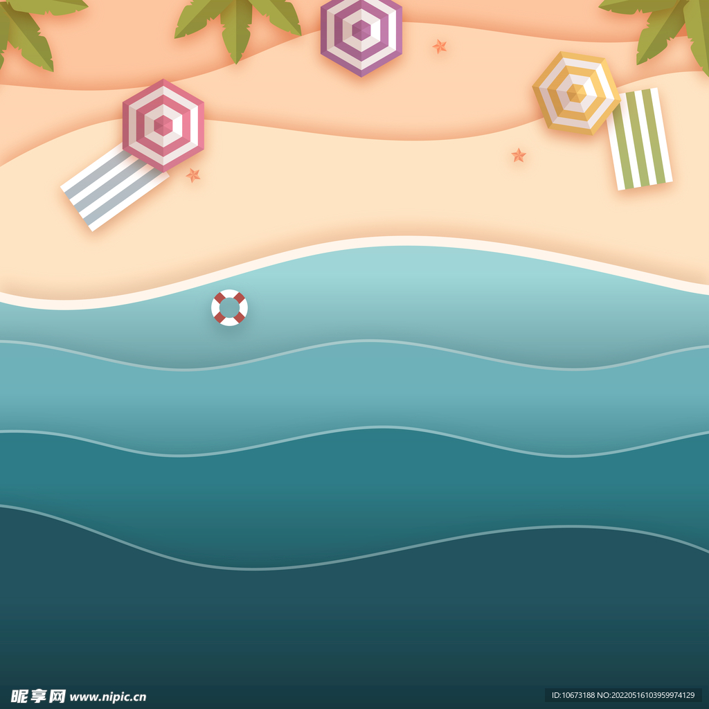 沙滩俯视图