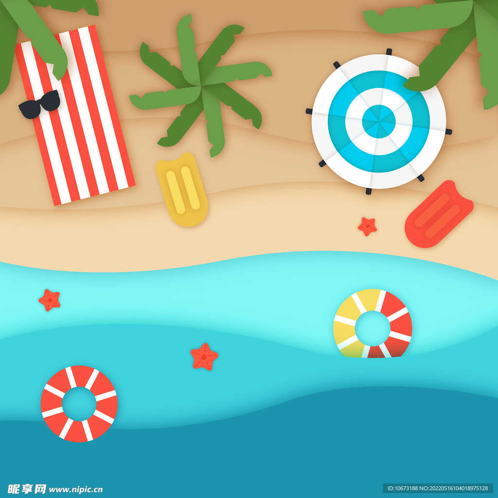 沙滩俯视图