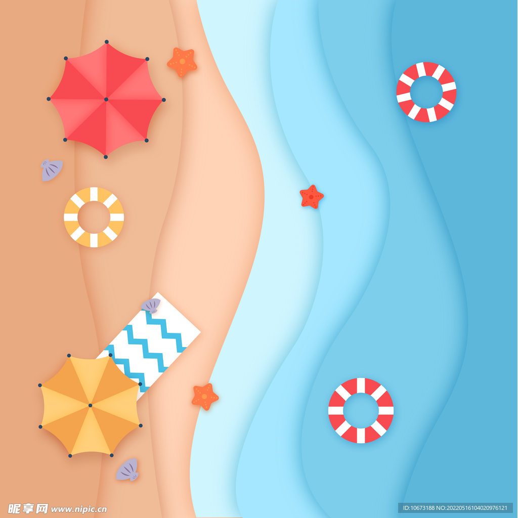 沙滩俯视图
