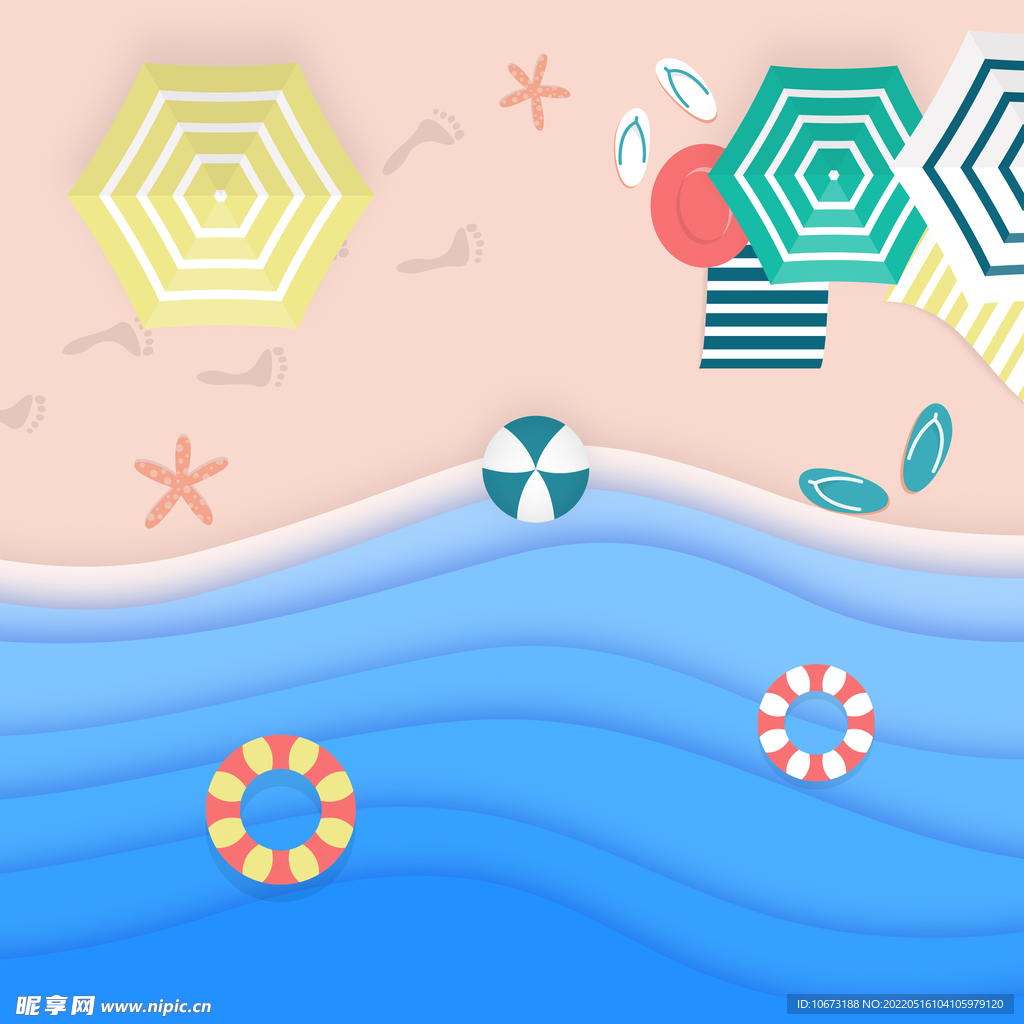 沙滩俯视图