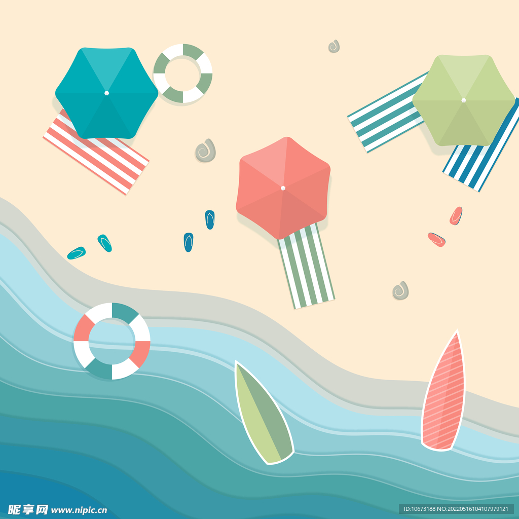 沙滩俯视图