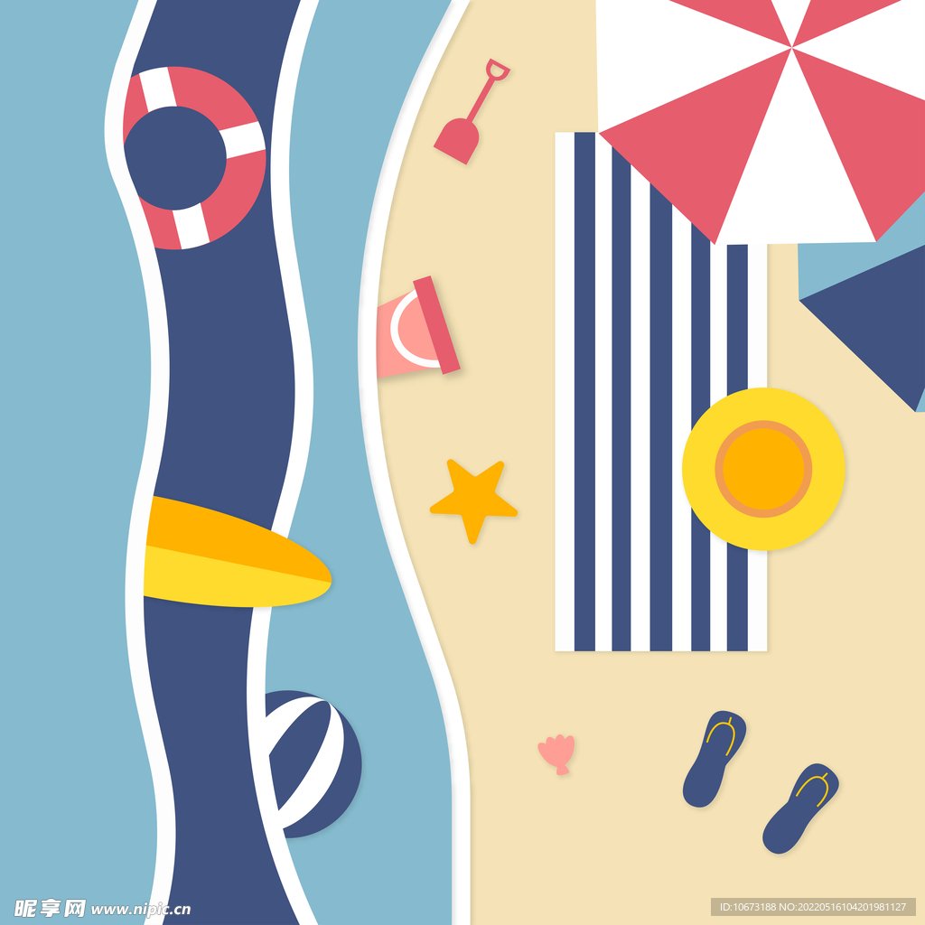 沙滩俯视图