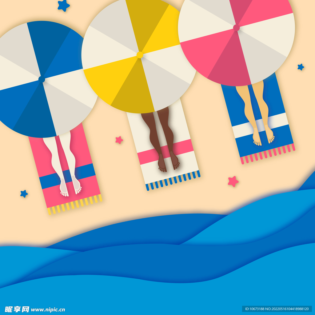 沙滩俯视图