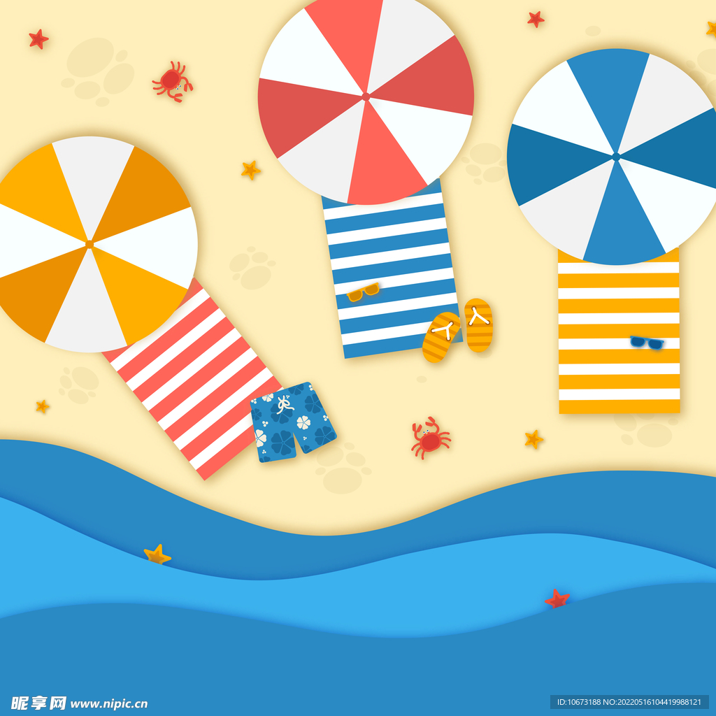 沙滩俯视图