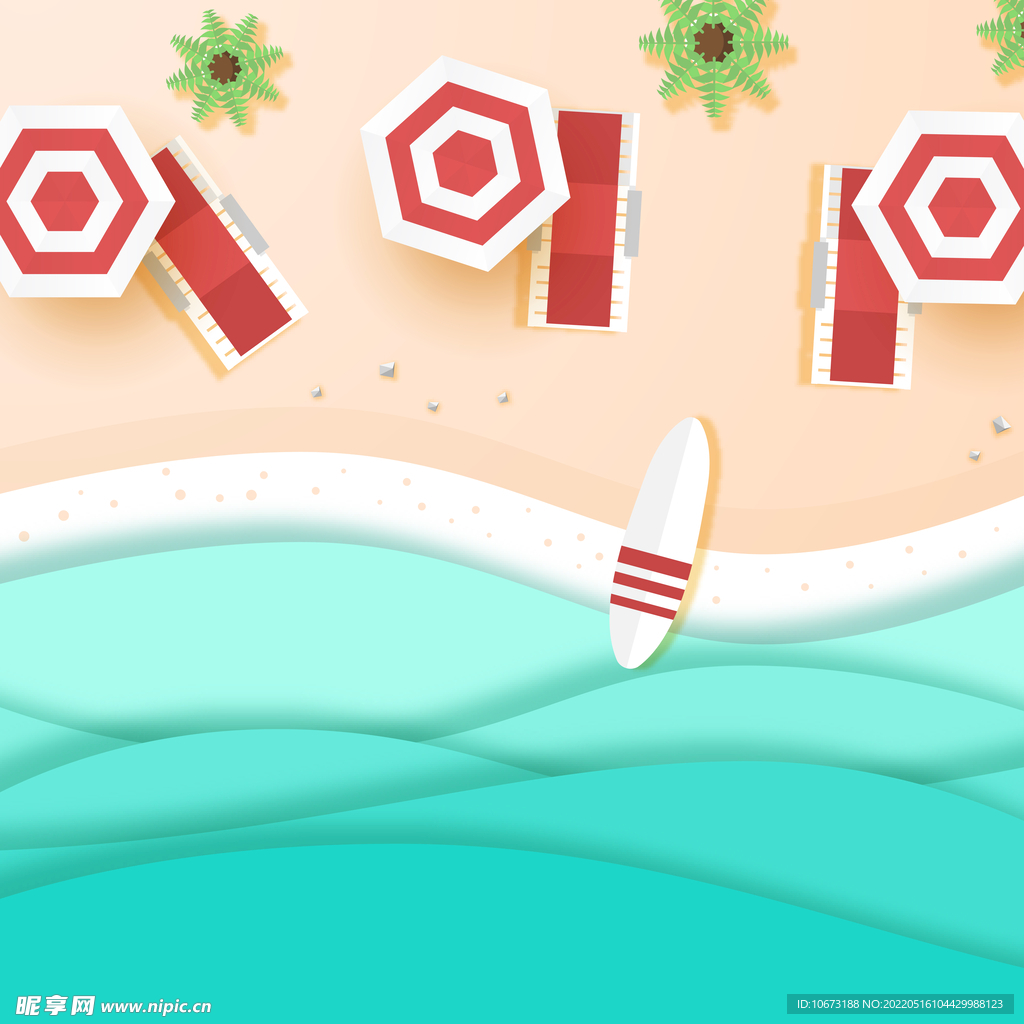 沙滩俯视图