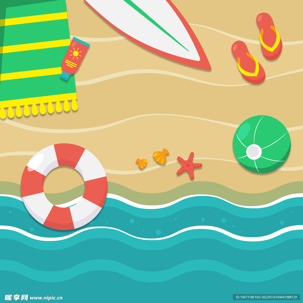 沙滩俯视图