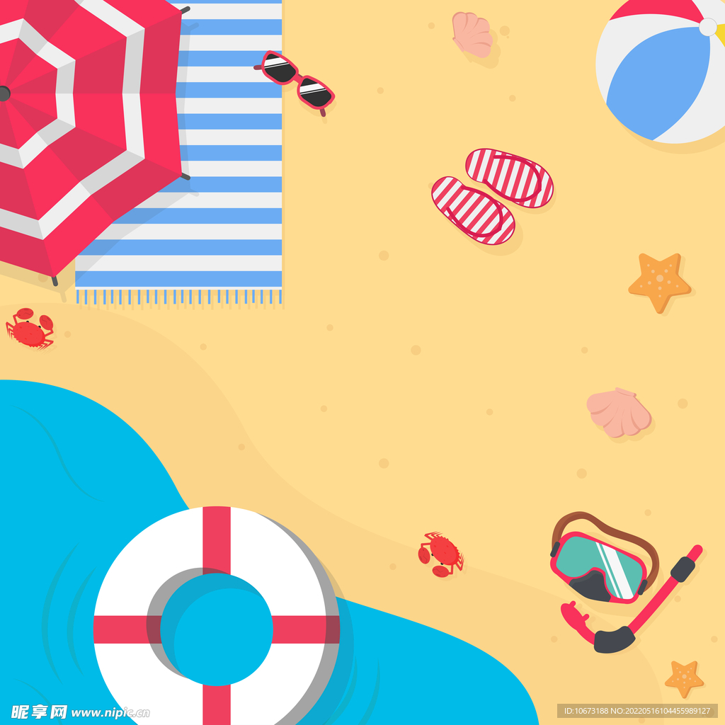 沙滩俯视图