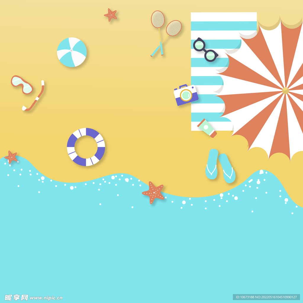 沙滩俯视图