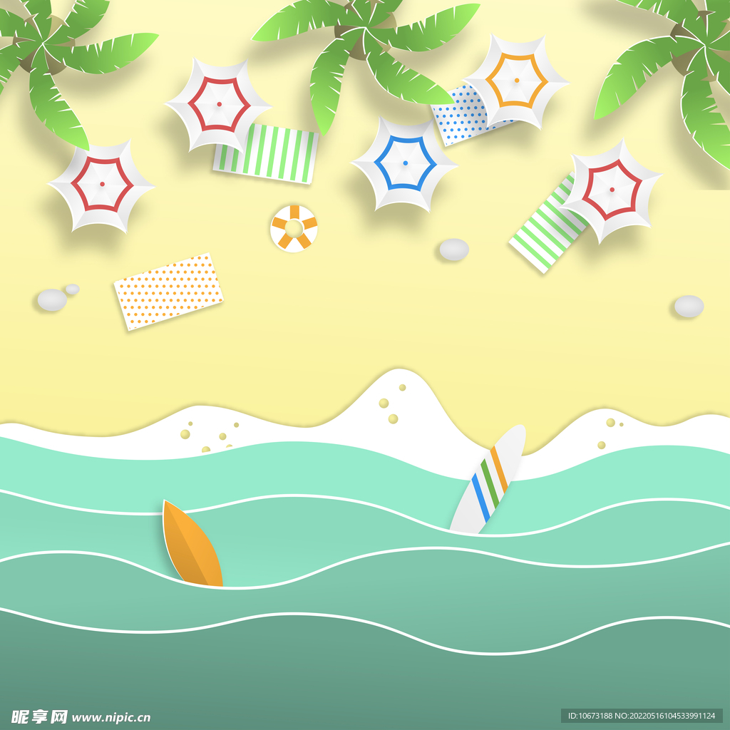 沙滩俯视图