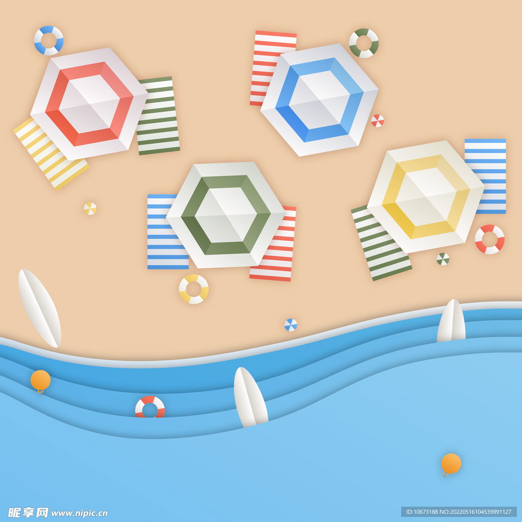 沙滩俯视图