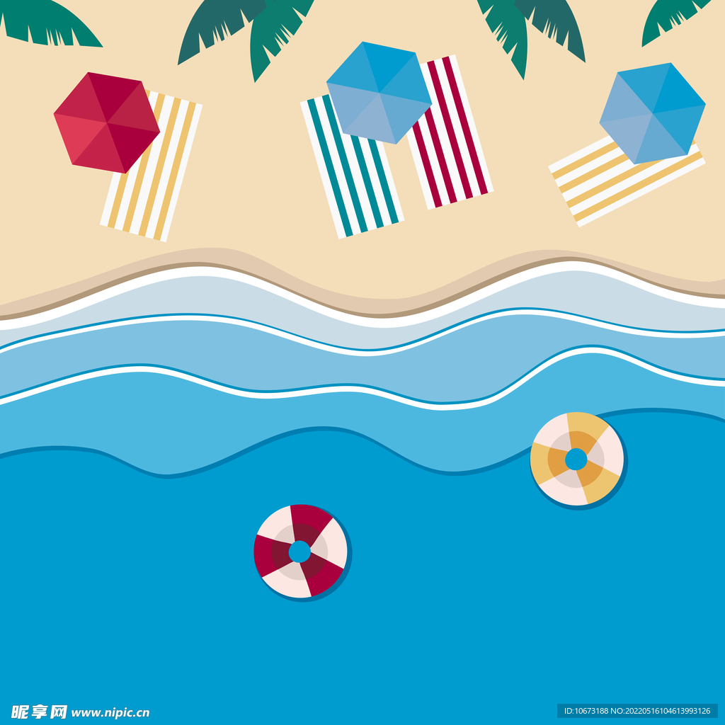 沙滩俯视图