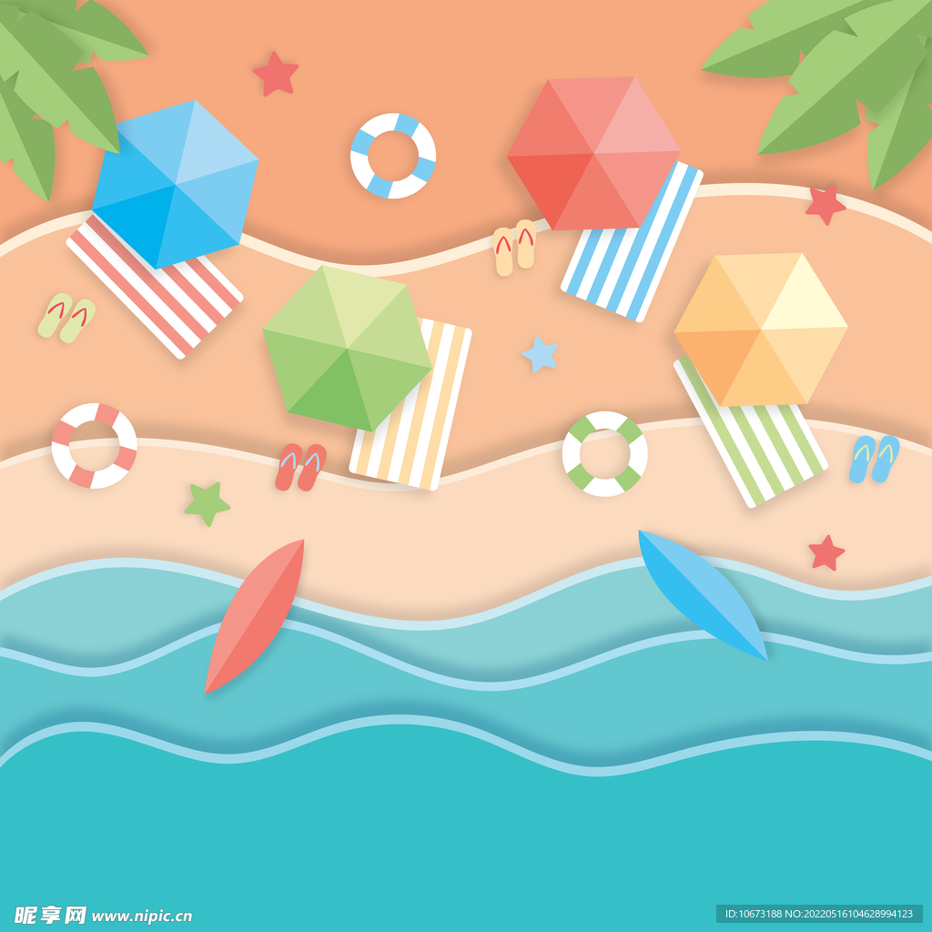 沙滩俯视图
