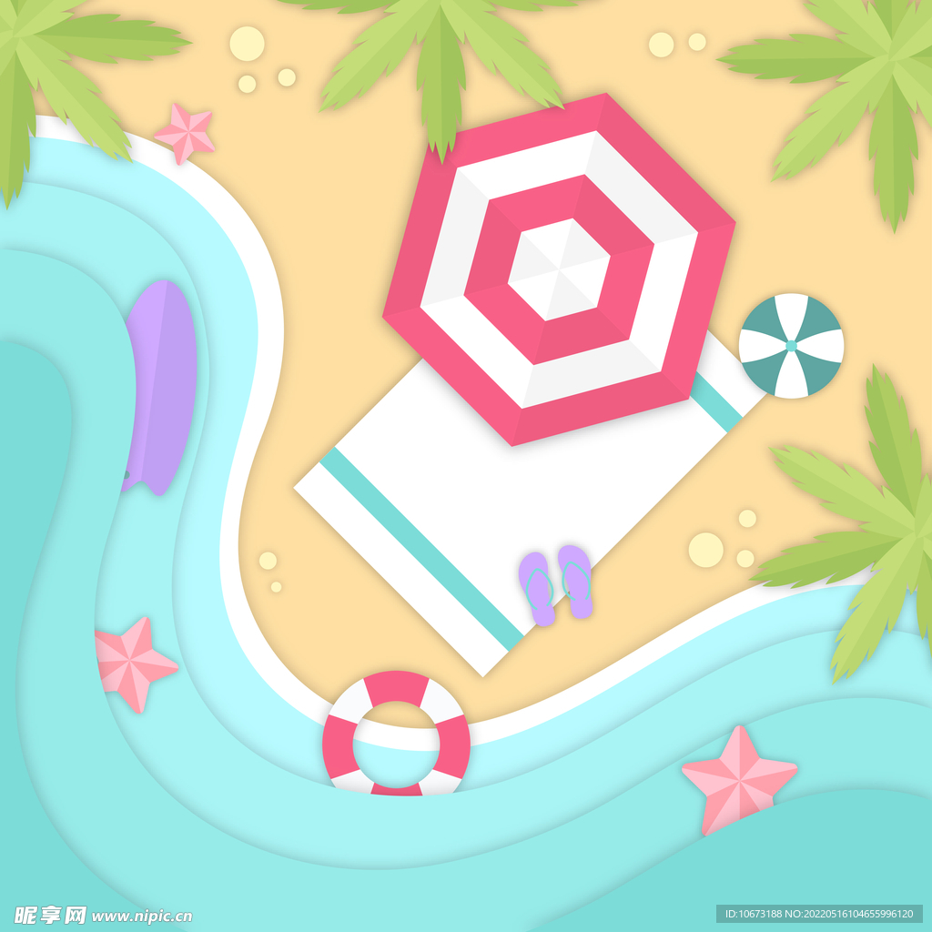 沙滩俯视图