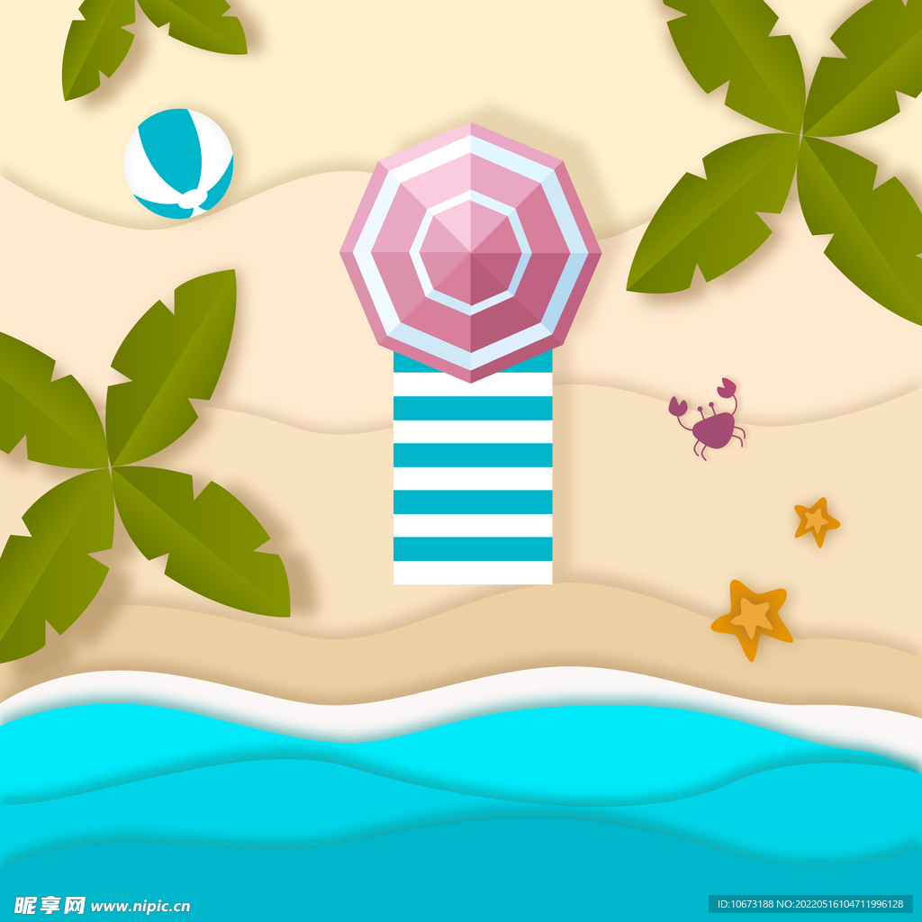 海滩度假背景