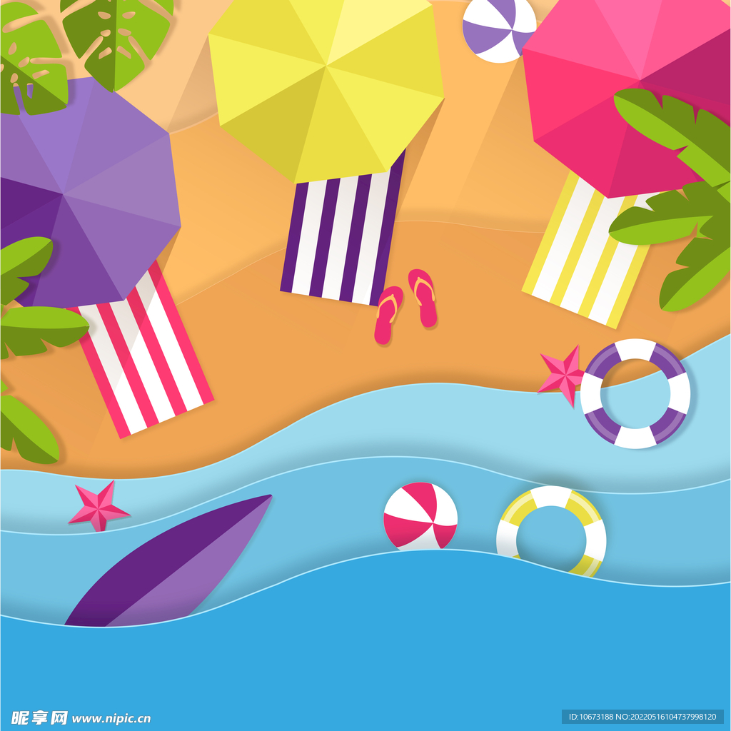海滩度假背景