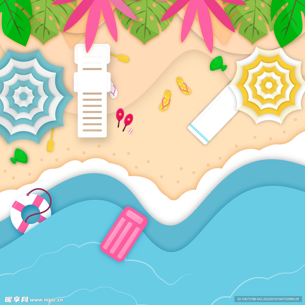 海滩度假背景