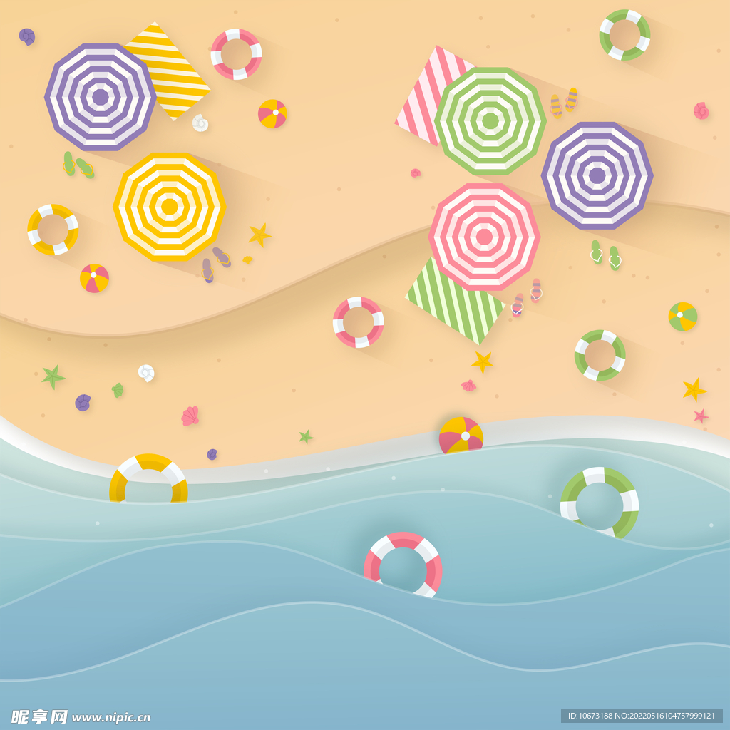 沙滩俯视图