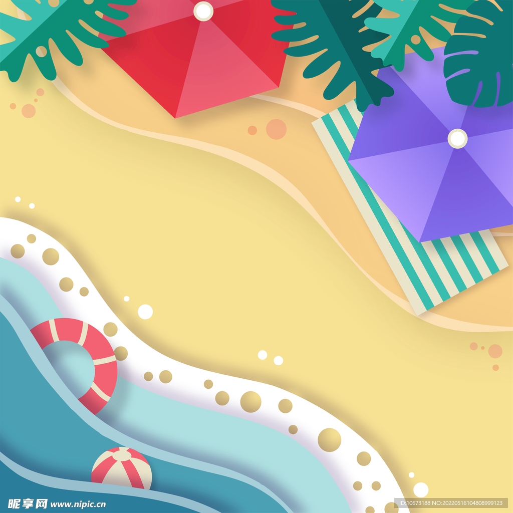 海滩度假背景