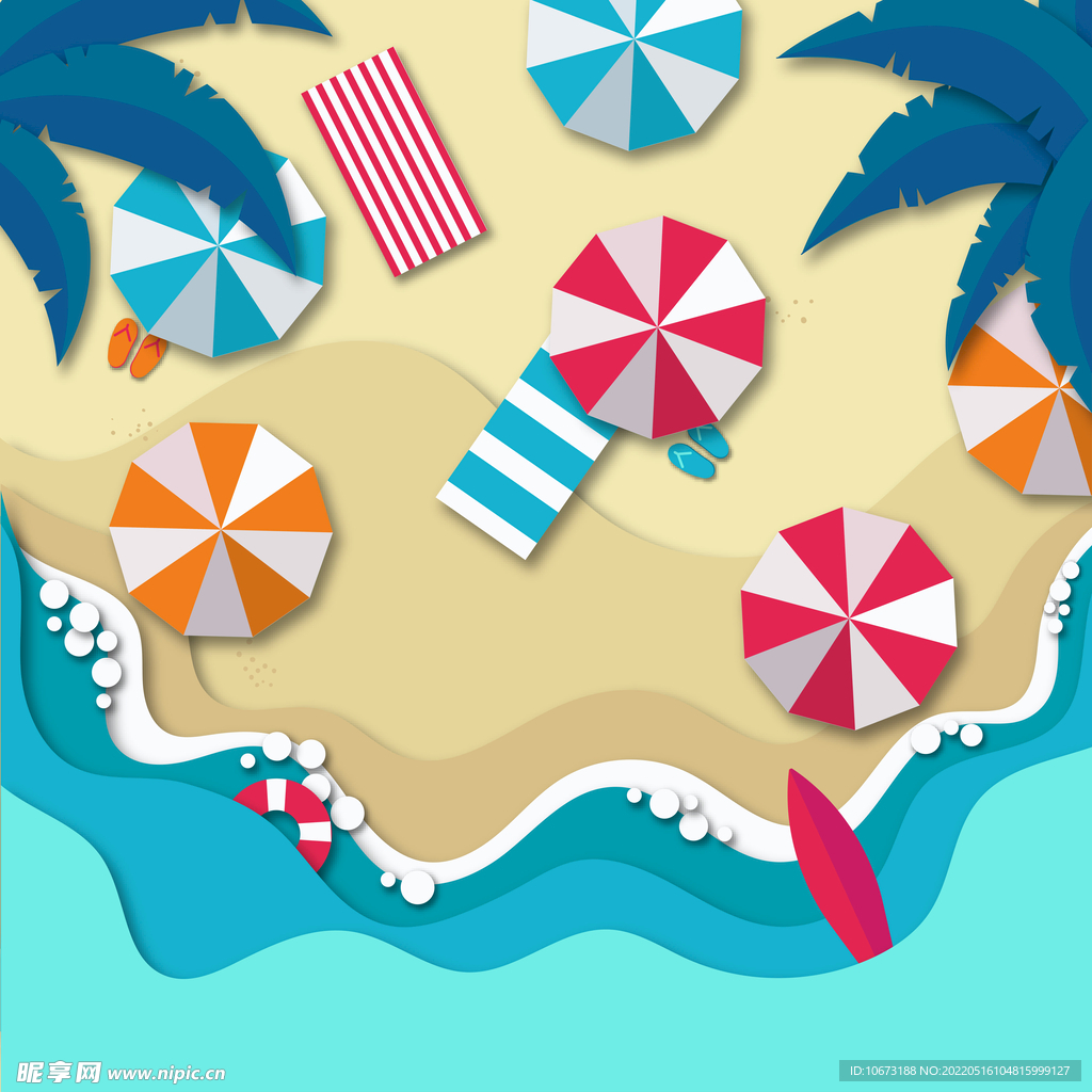 海滩度假背景