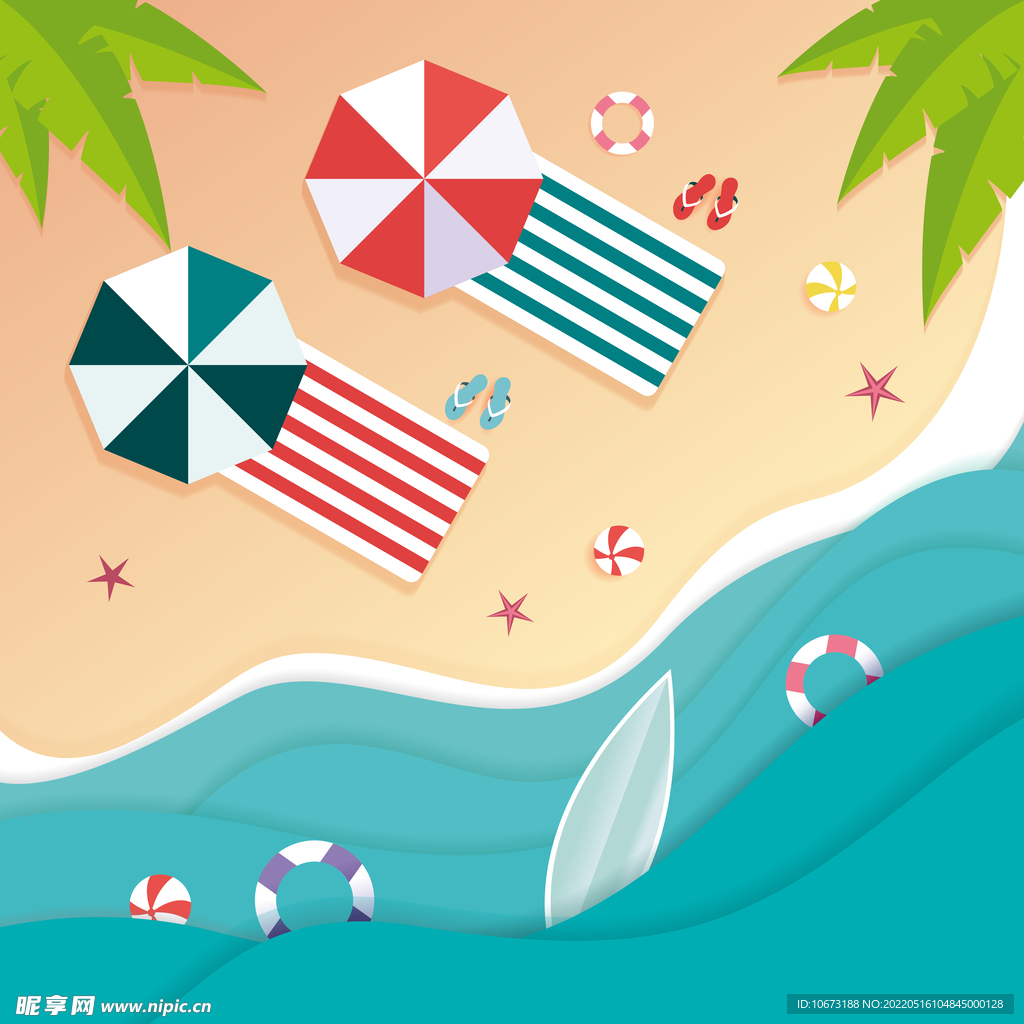 沙滩俯视图