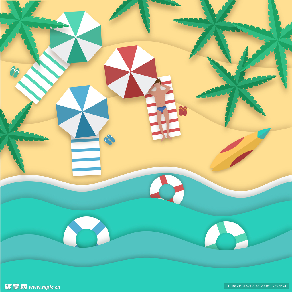 海滩度假背景