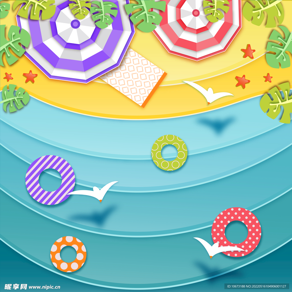 沙滩俯视图