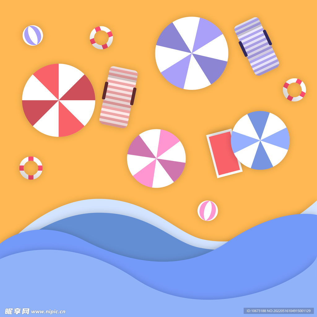 沙滩俯视图