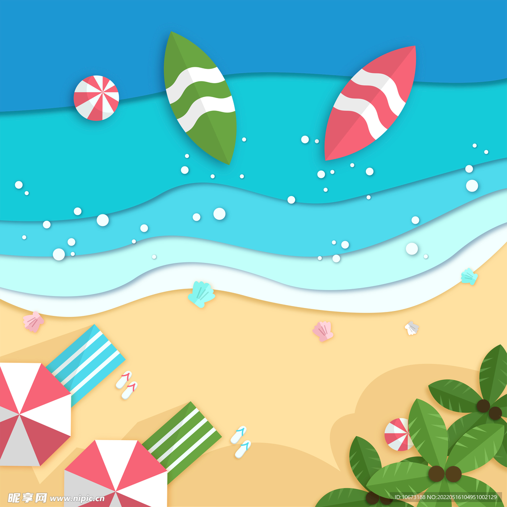 海滩度假背景
