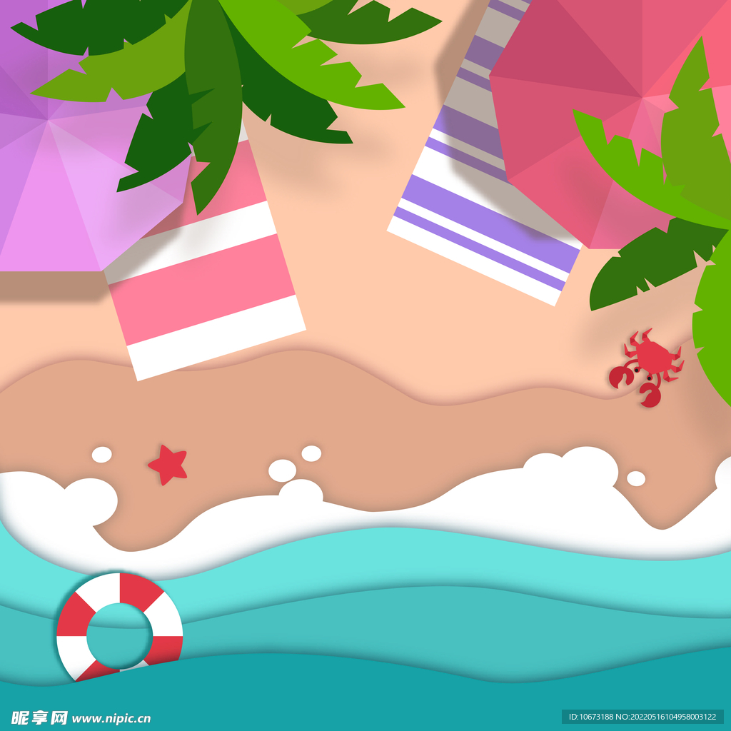 海滩度假背景
