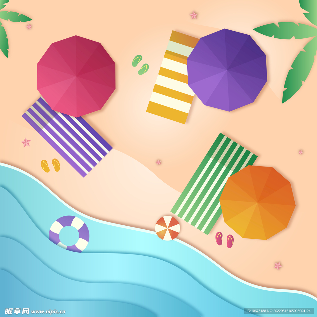 沙滩俯视图