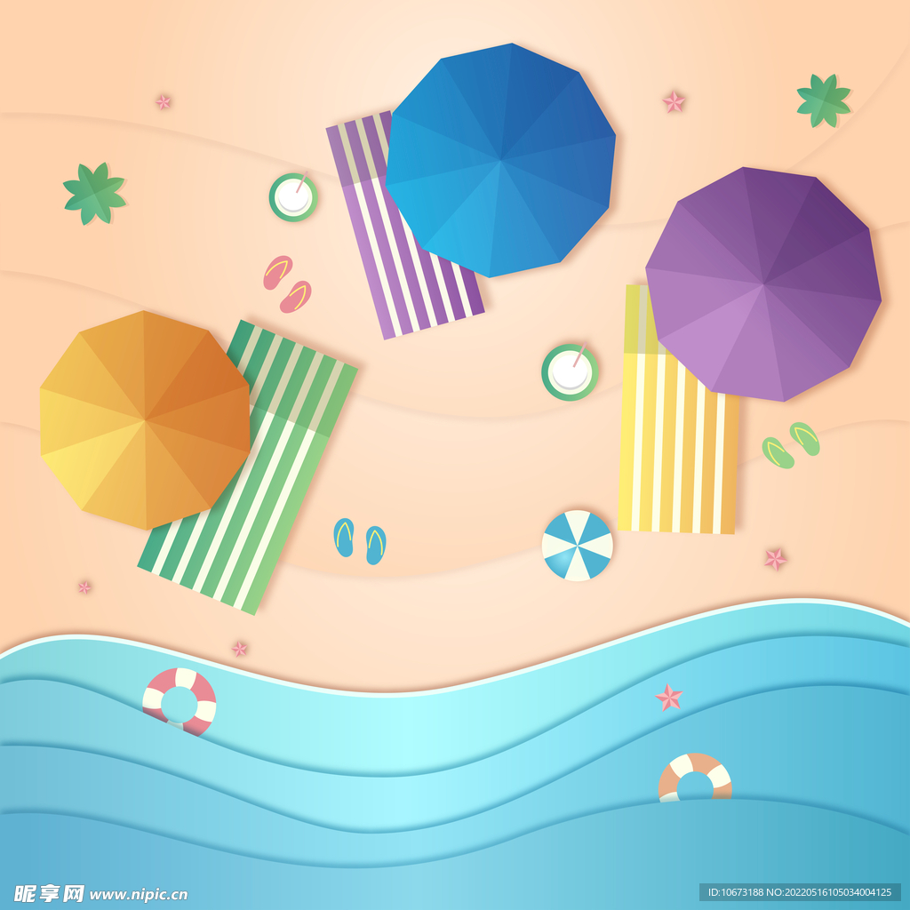 沙滩俯视图