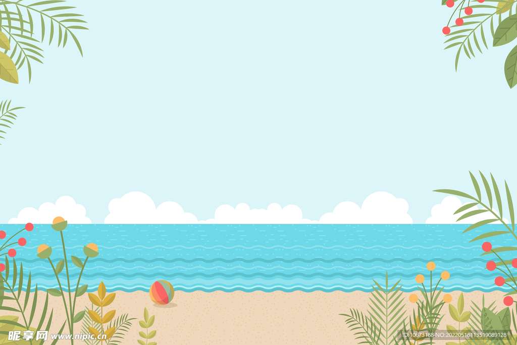 海滩度假风格背景
