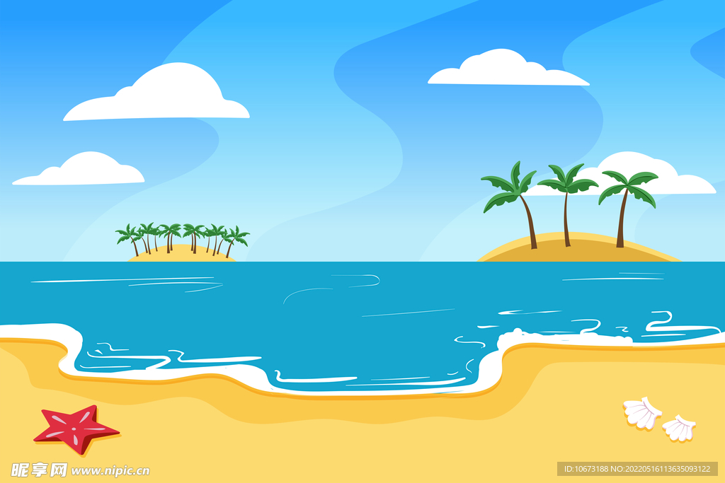 海滩度假风格背景