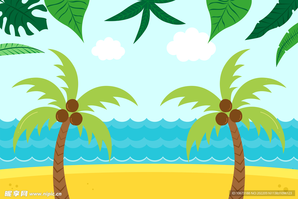 海滩度假风格背景
