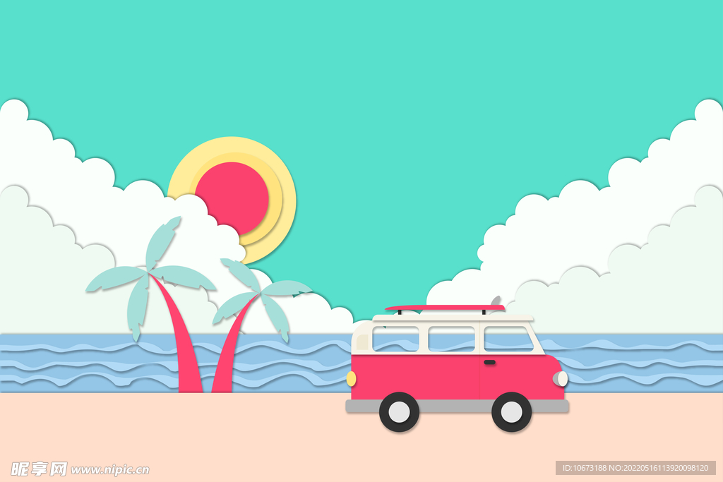 海滩度假风格背景