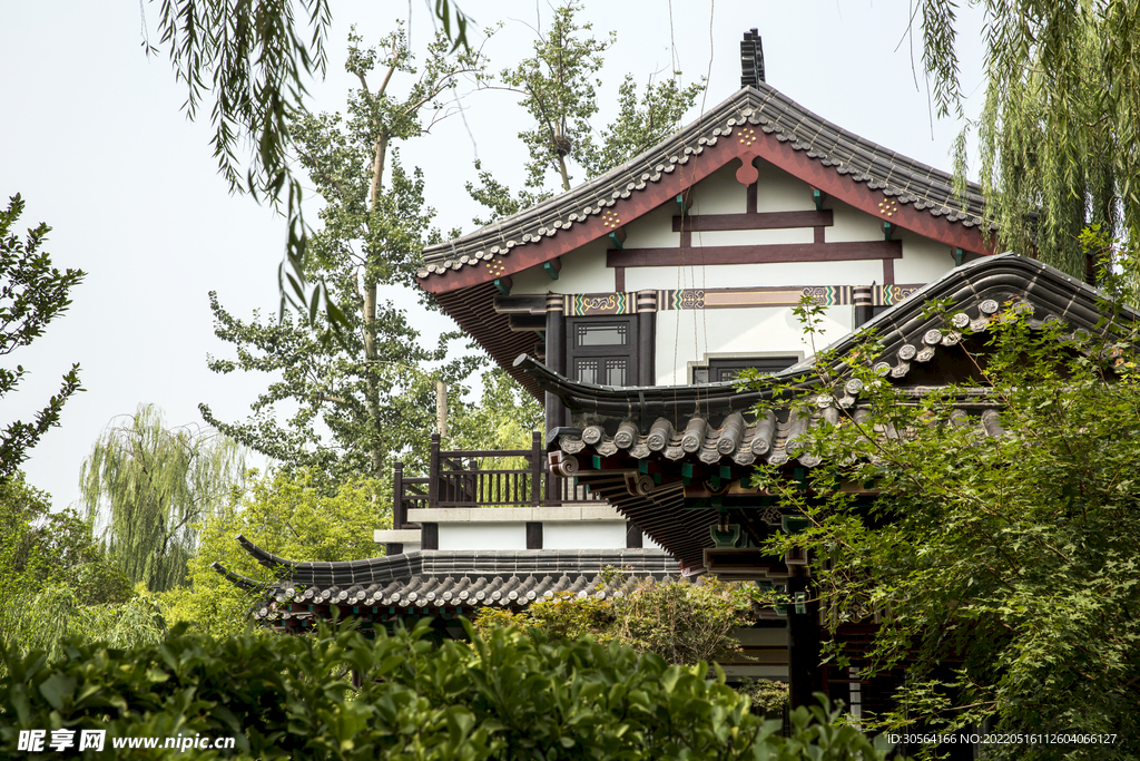 户外中式复古建筑